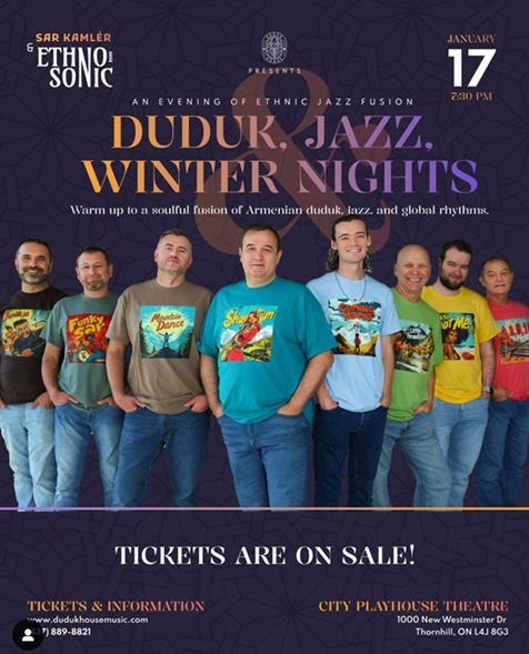 Jan 17 2025 – Duduk, Jazz & Winter Nights – Ethnosonic & Sar Kamlér – Live in Concert